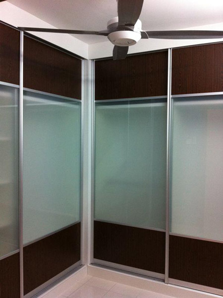 L-Shaped Wardrobe Cabinet