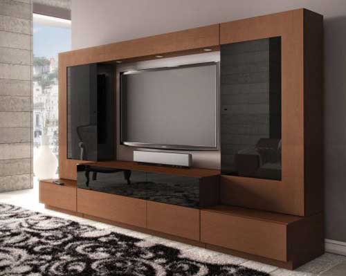 Black & Brown TV Cabinet Design